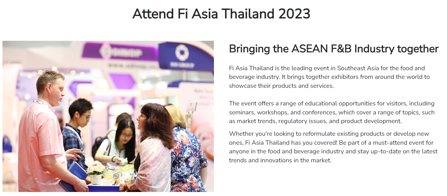 Fi Asia Thailand 2023 and tap into one of the world’s major emerging